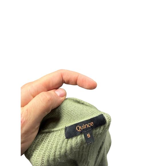Quince Baby Alpaca-Wool Cropped Cardigan in Sage - Picture 7 of 7